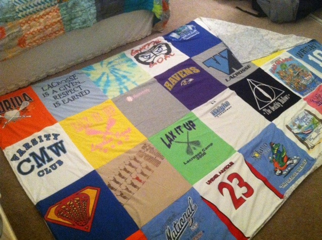 How to Make a Quilt out of Your Old Race Shirts and Jerseys!